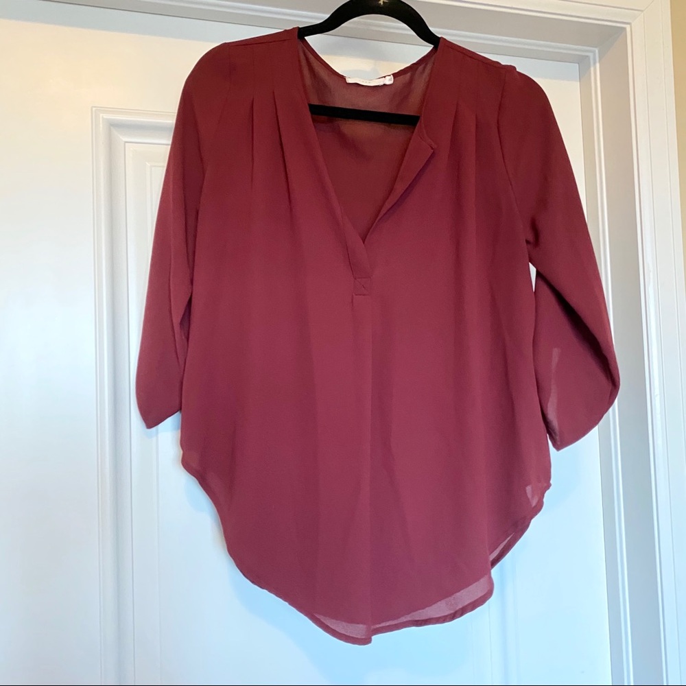 Lush Blouse | Maroon